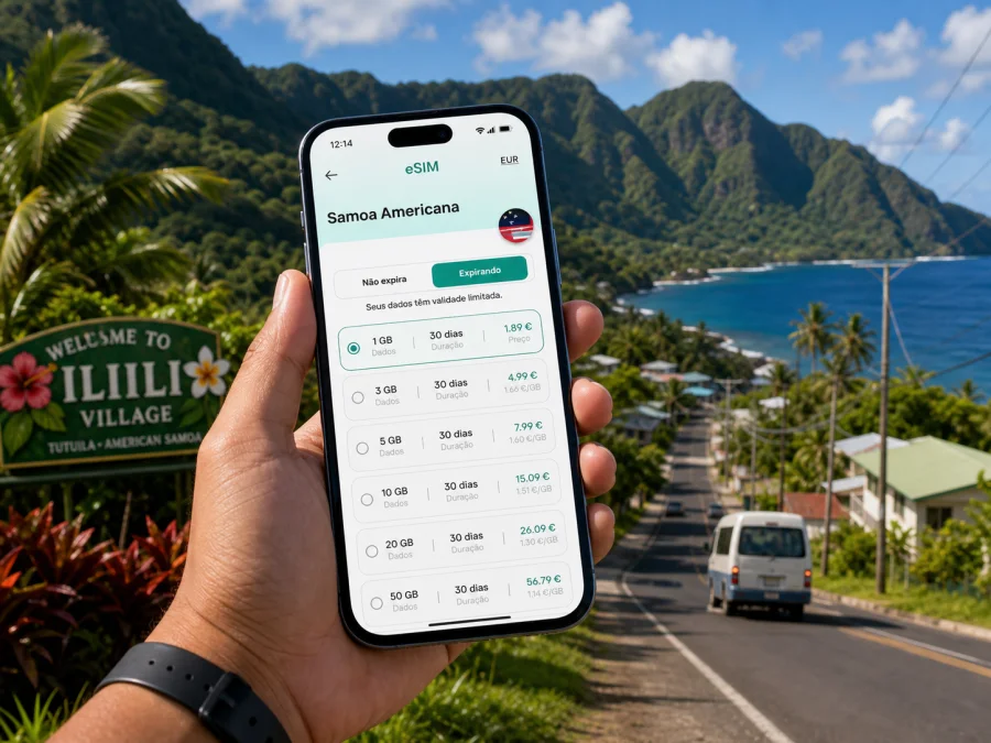 eSIM em Iliili: internet em Samoa Americana
