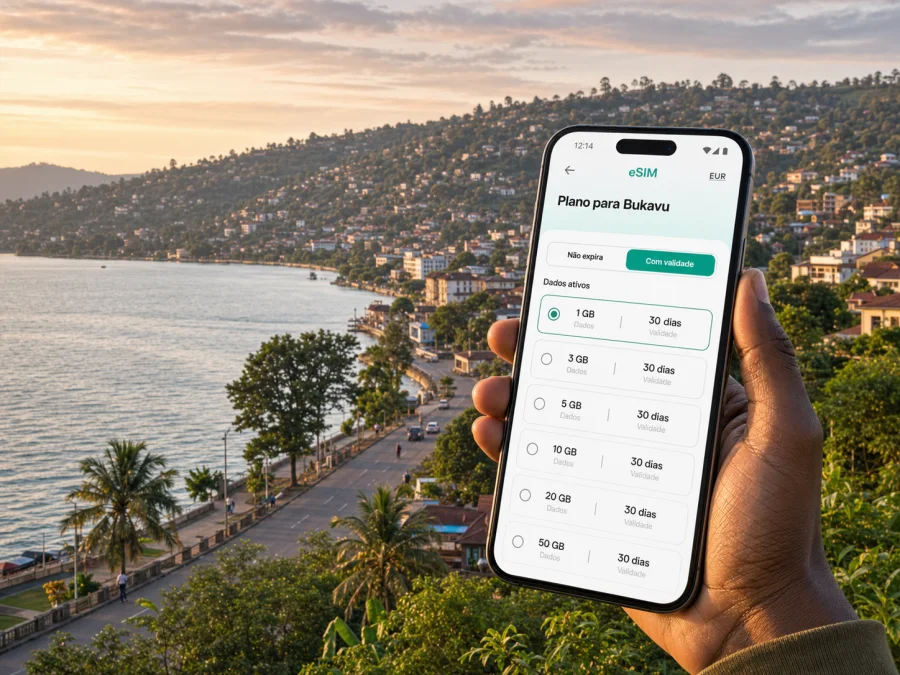 eSIM em Bukavu: internet móvel para viagem