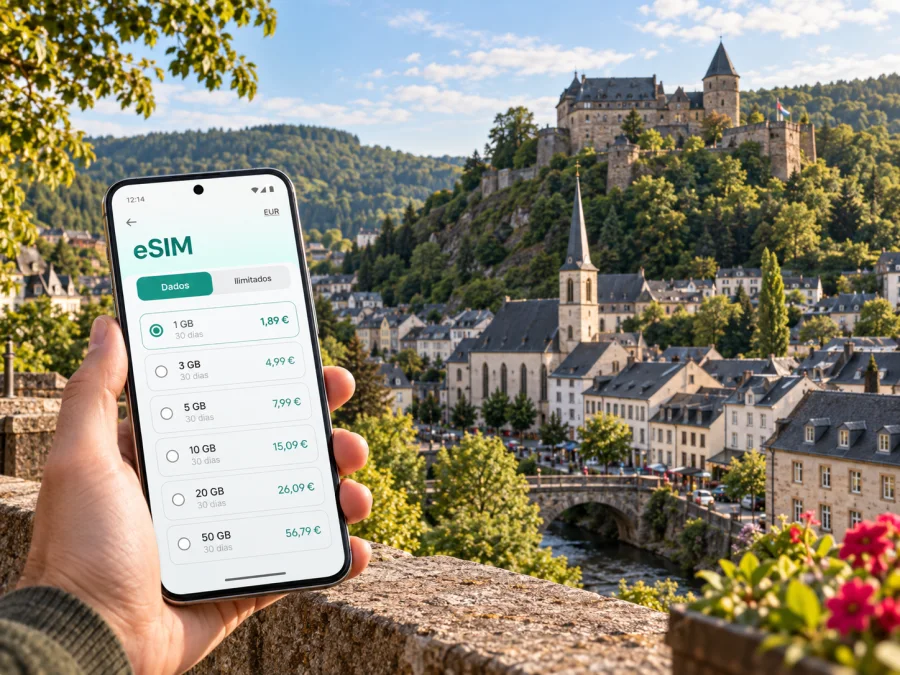 Wiltz: eSIM, conexão móvel e internet em Luxemburgo