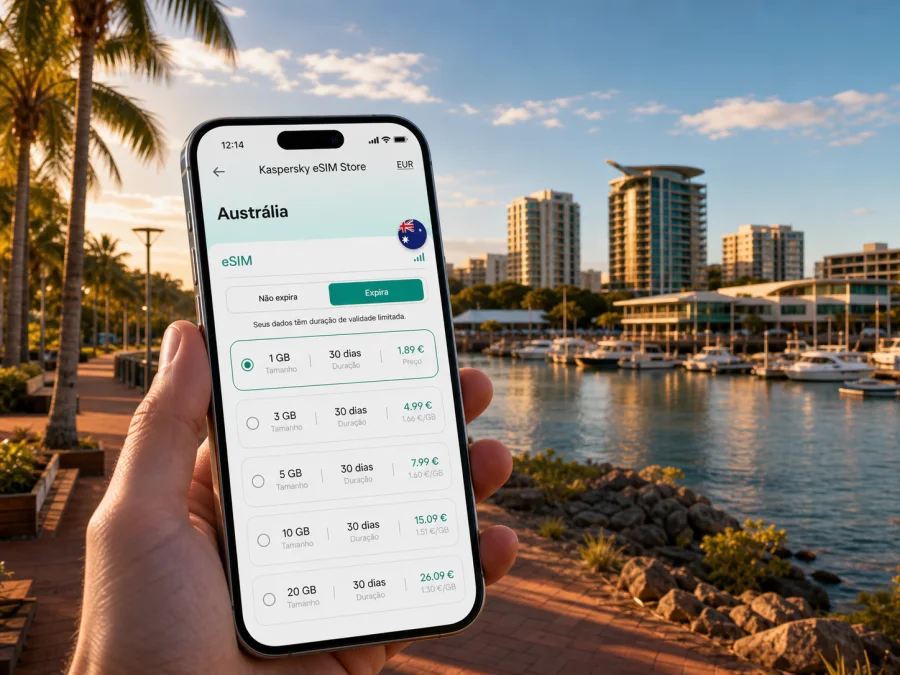 Darwin eSIM: internet móvel na Austrália