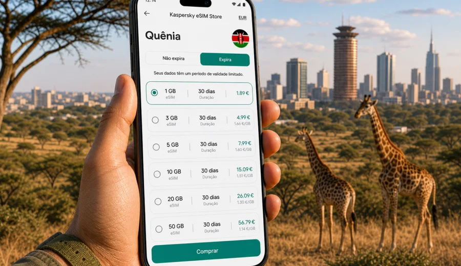 eSIM no Quênia para internet móvel