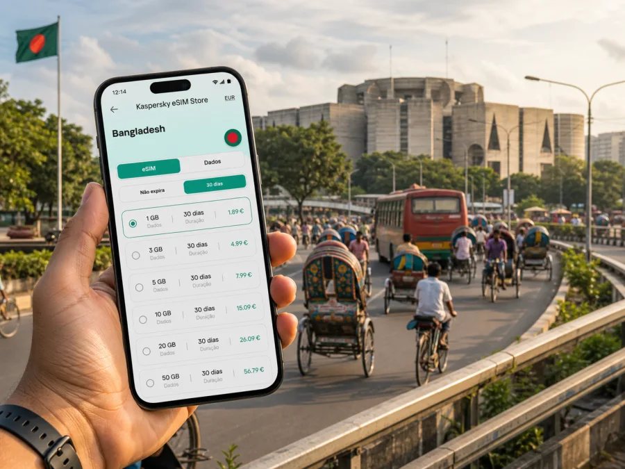 eSIM em Daca: internet móvel para viagem