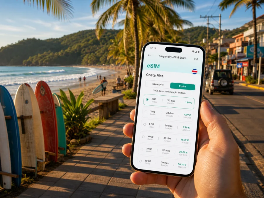 eSIM em Jacó: internet móvel na viagem