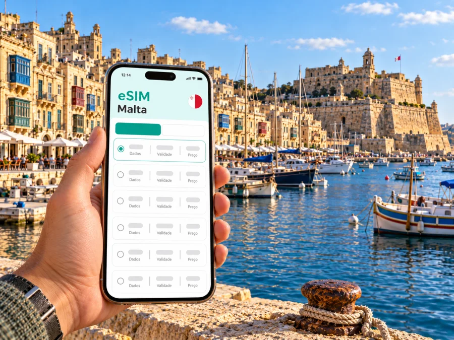 eSIM em Birgu: internet móvel em Malta