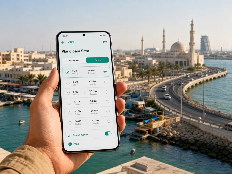 eSIM em Sitra: internet móvel no Bahrein