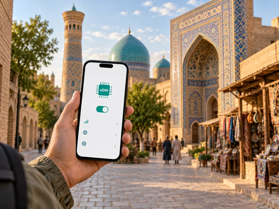 Ucell eSIM no Uzbequistão: conexão para viagem