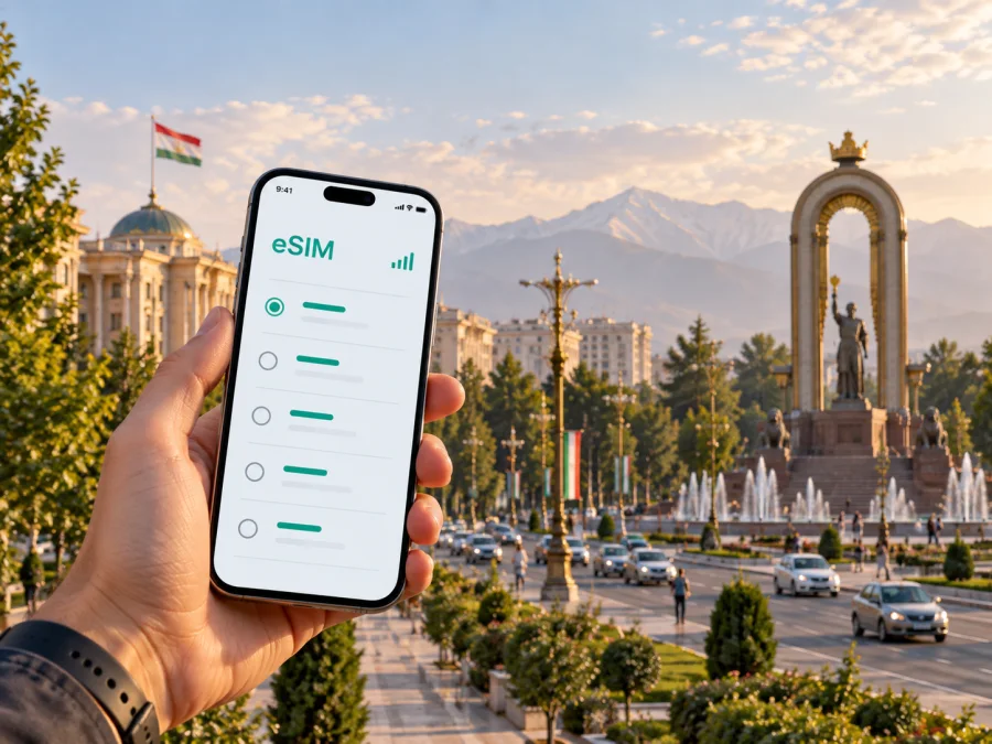 Dushanbe eSIM: internet móvel no Tajiquistão