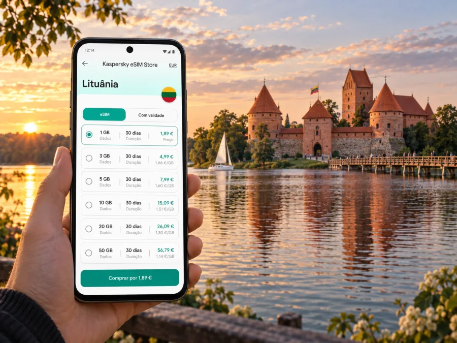 eSIM em Trakai: internet móvel na Lituânia