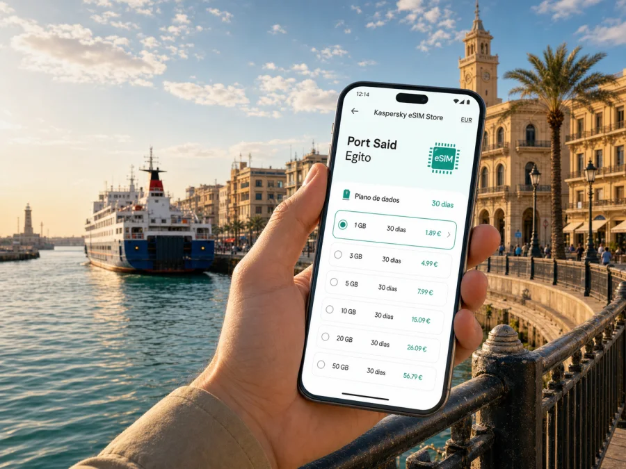 eSIM em Port Said: internet móvel no Egito