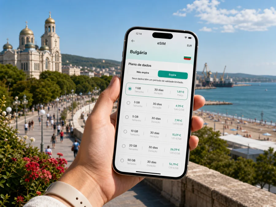 Varna eSIM: internet móvel na Bulgária