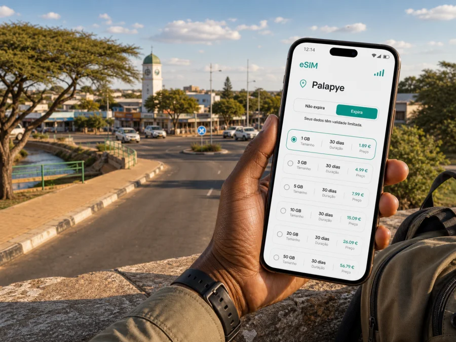 eSIM em Palapye: internet móvel para viajar