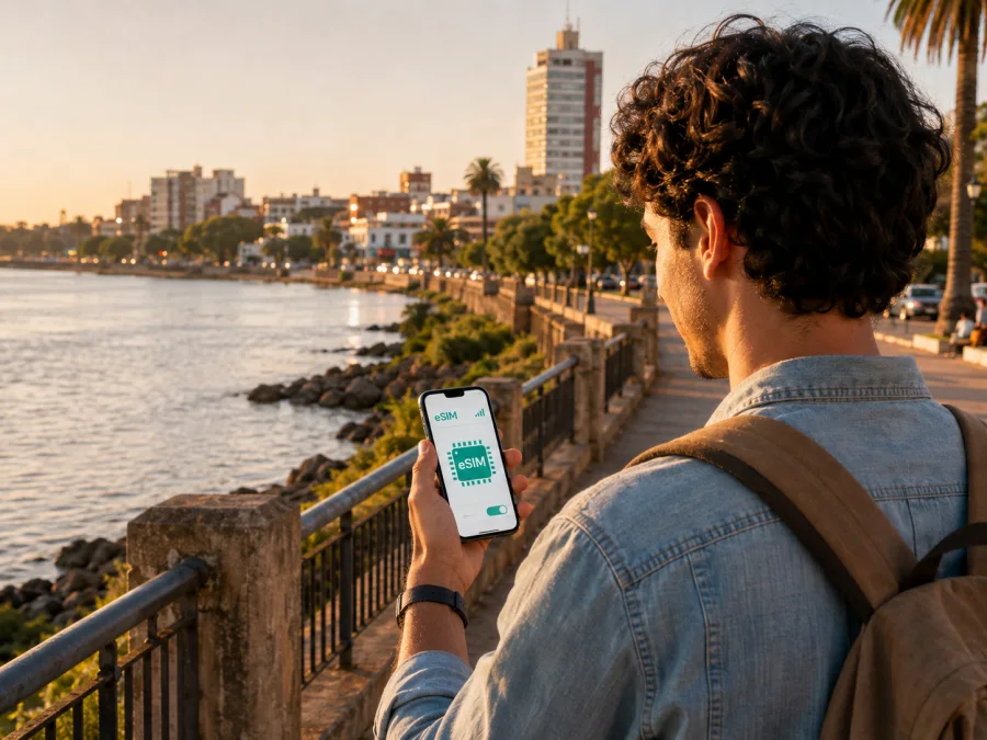 eSIM para Salto: internet móvel no Uruguai