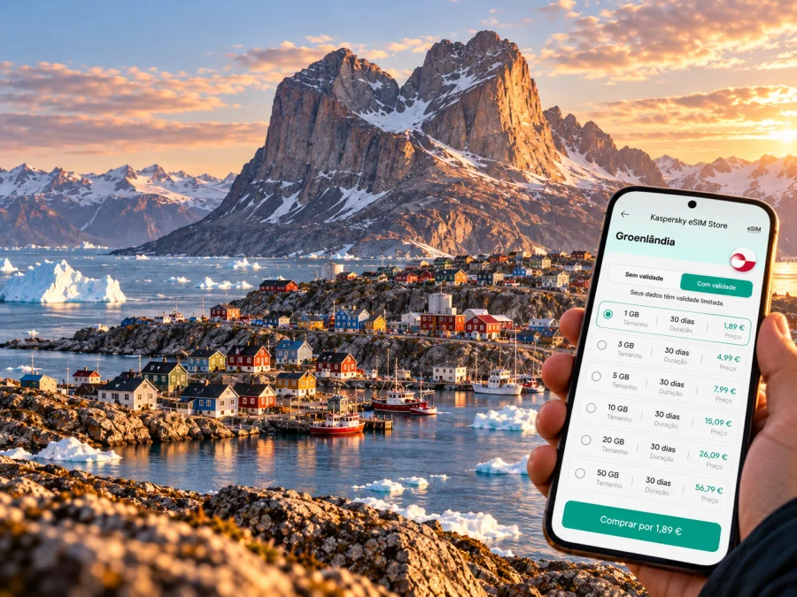 eSIM em Uummannaq: internet na Groenlândia