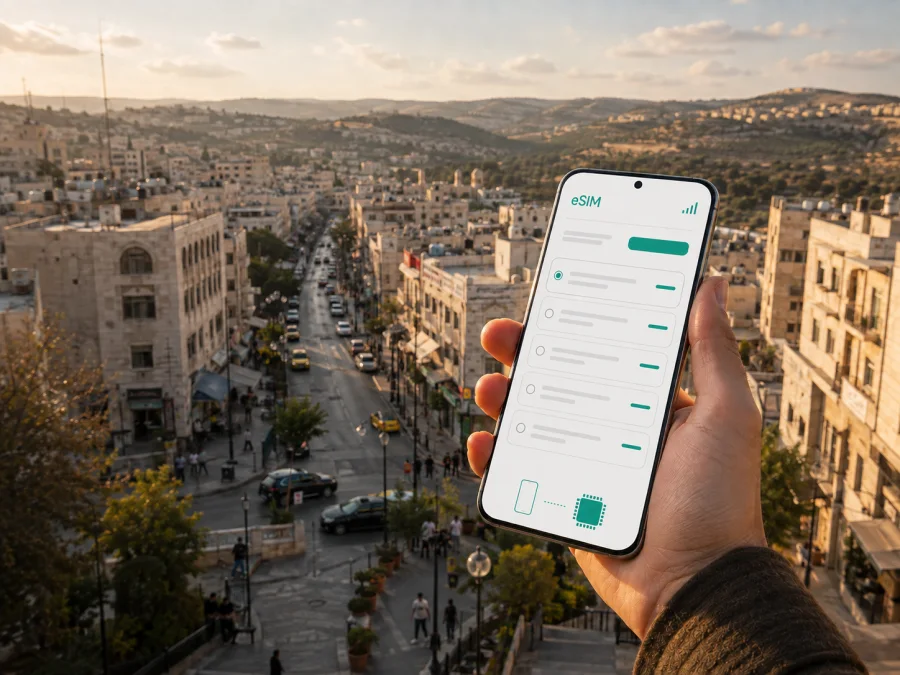eSIM em Irbid: internet móvel na Jordânia