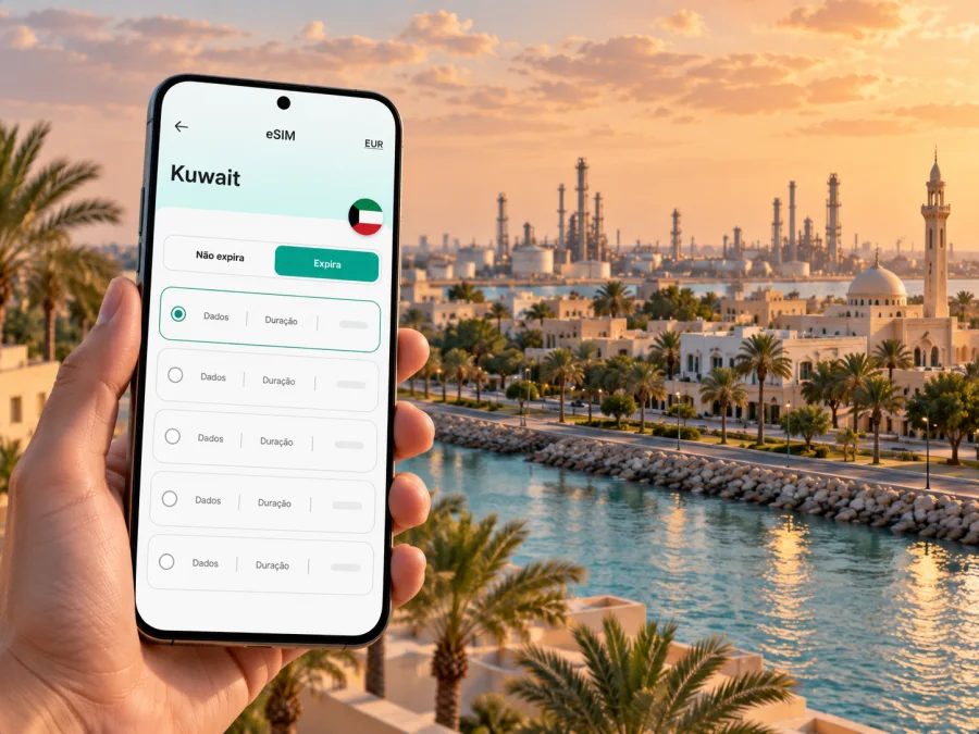 eSIM em Ahmadi: internet móvel no Kuwait