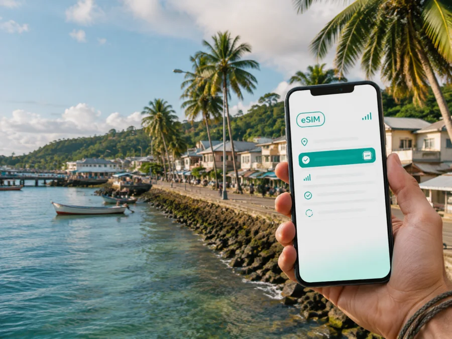 eSIM em Wewak: internet móvel na Papua Nova Guiné