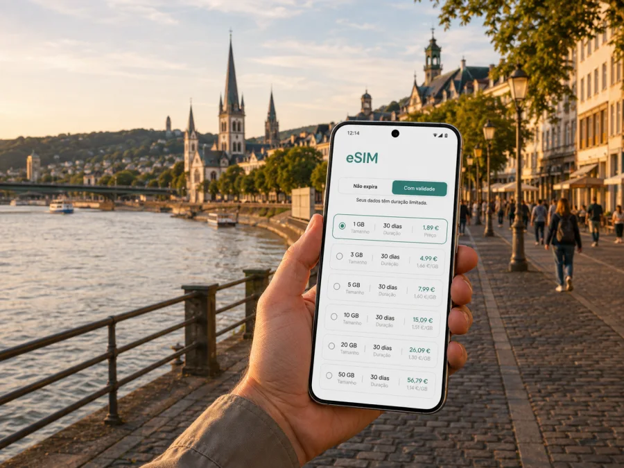 eSIM em Bonn: internet e conexão móvel