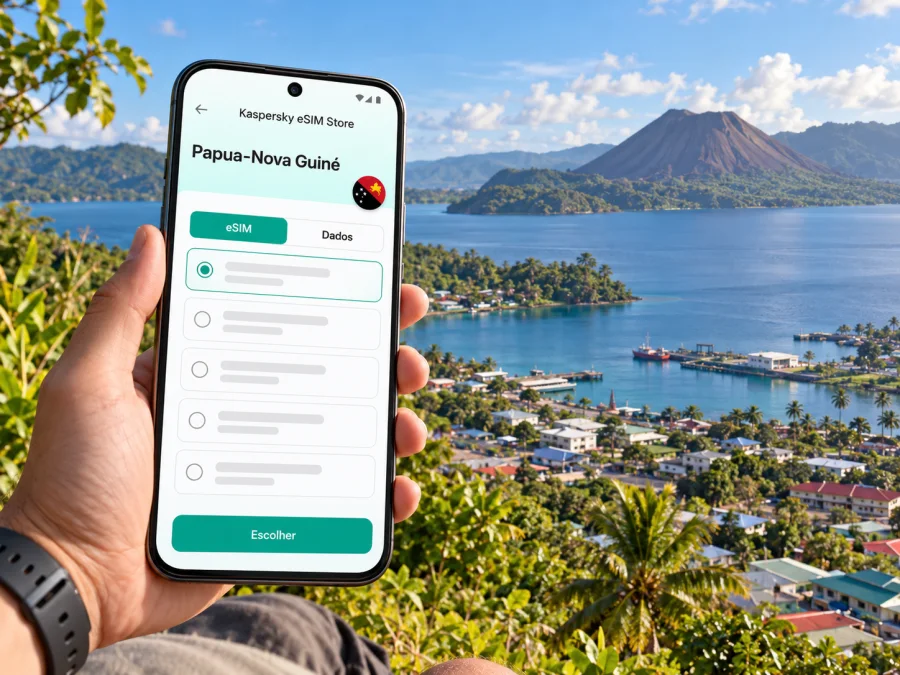 eSIM em Rabaul: internet móvel em Papua-Nova Guiné