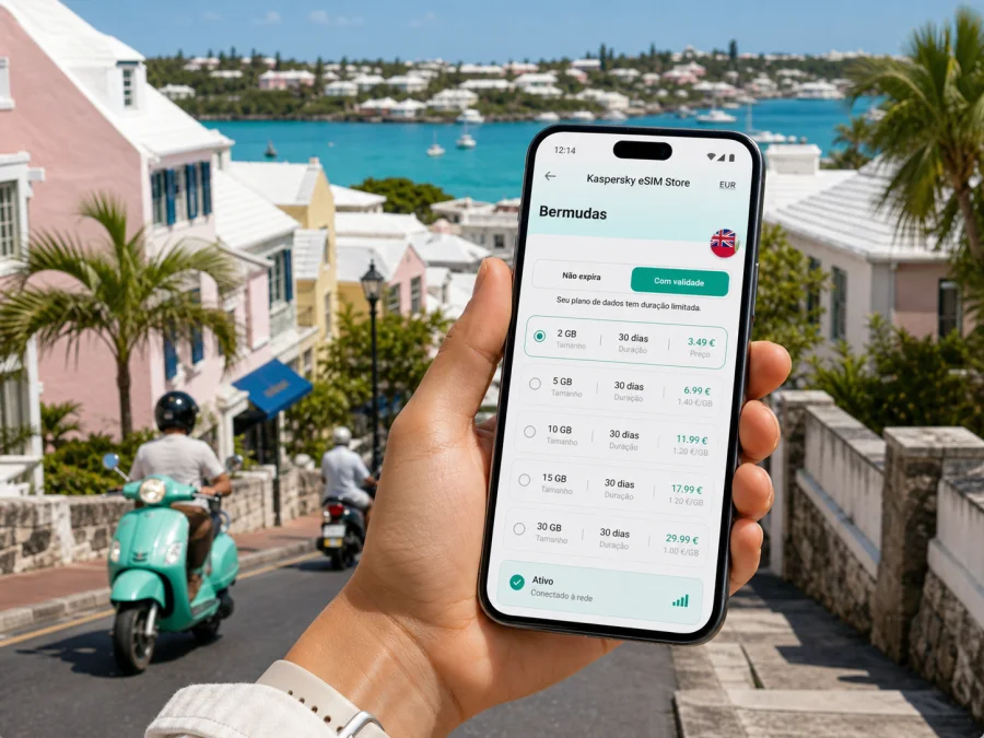 Paget eSIM: internet móvel nas Bermudas