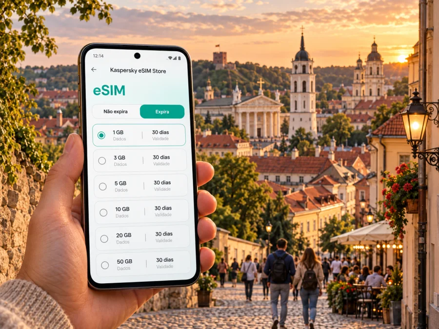 eSIM em Vilnius: internet móvel na viagem à Lituânia