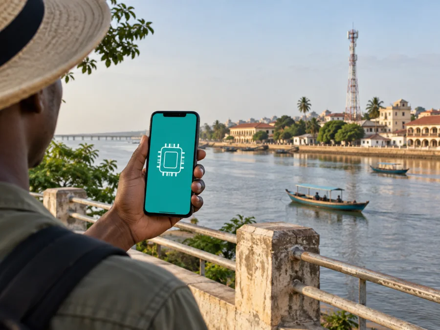 Qcell eSIM na Gâmbia: ativação e cobertura