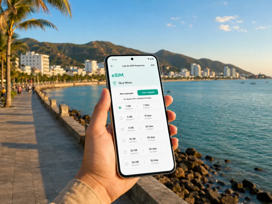 Quy Nhon: eSIM e internet móvel no Vietnã