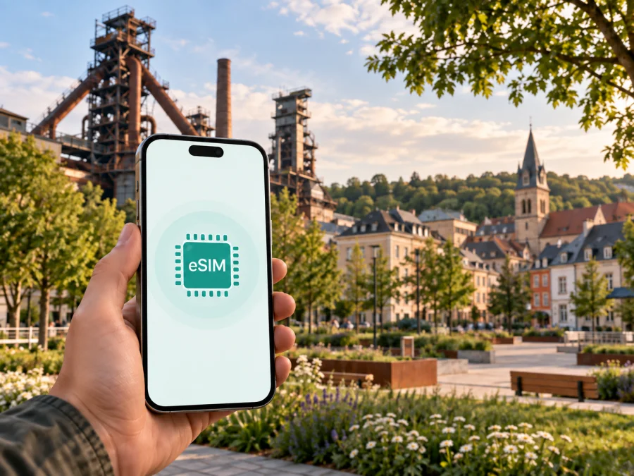 eSIM em Differdange: internet móvel no Luxemburgo
