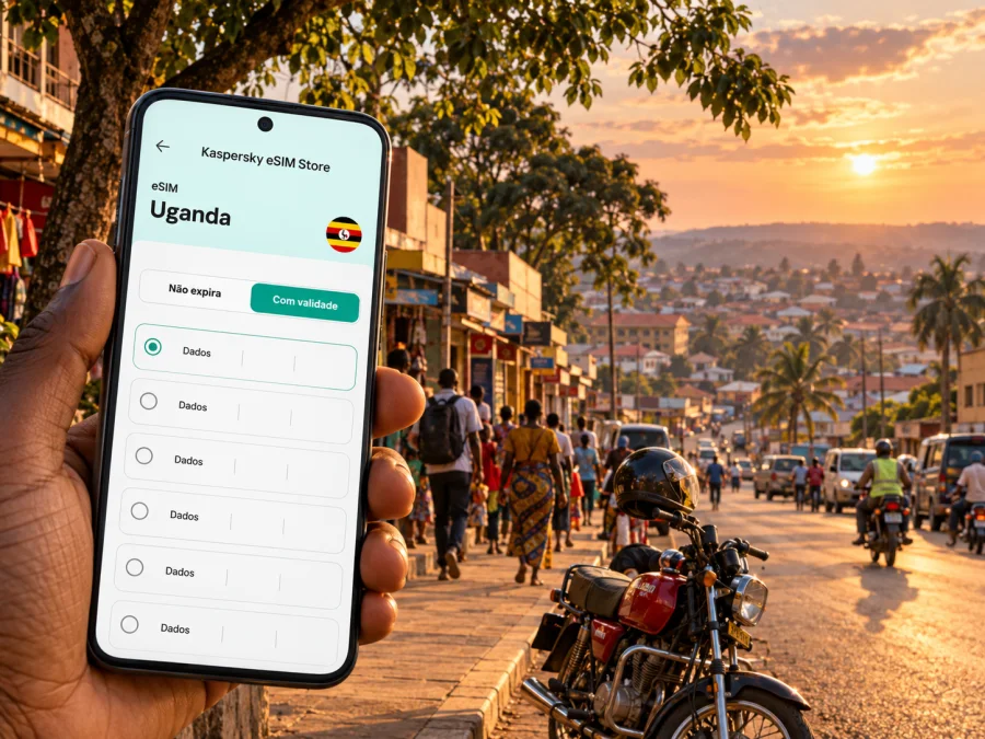 eSIM em Masaka: internet móvel em Uganda