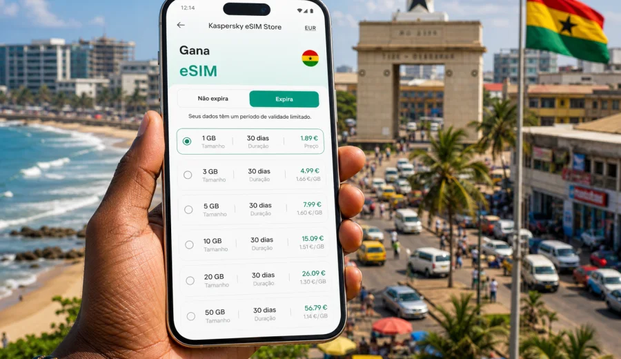 eSIM em Gana: internet móvel para viagem