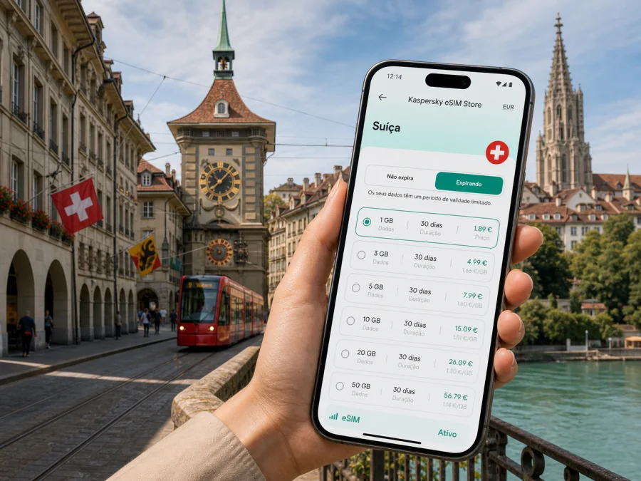 eSIM em Berna: internet móvel na viagem
