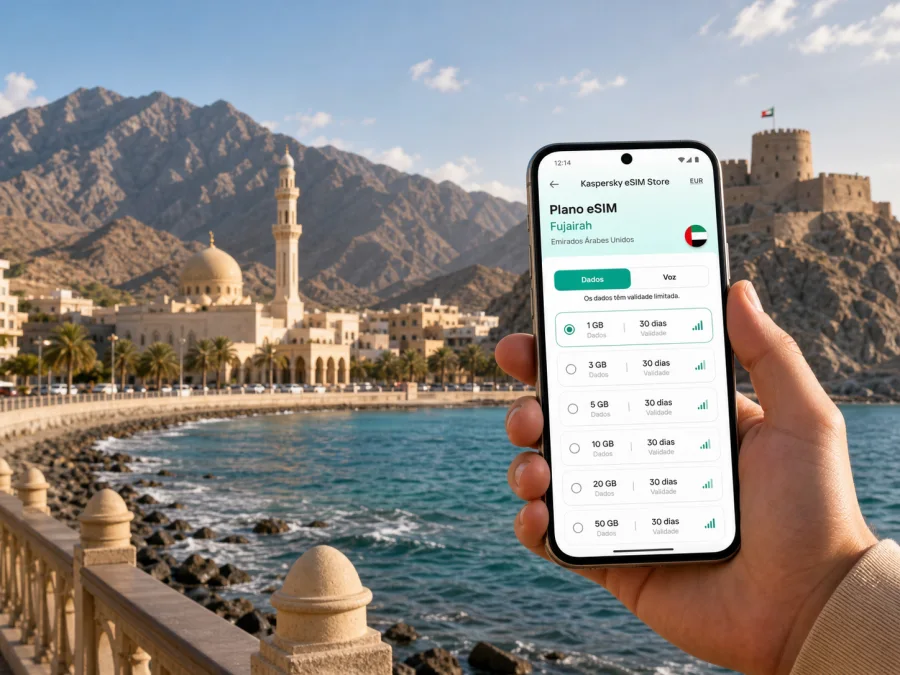 eSIM em Fujairah: internet móvel na viagem