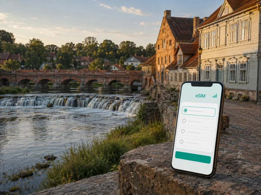 Kuldiga eSIM: internet móvel na Letônia