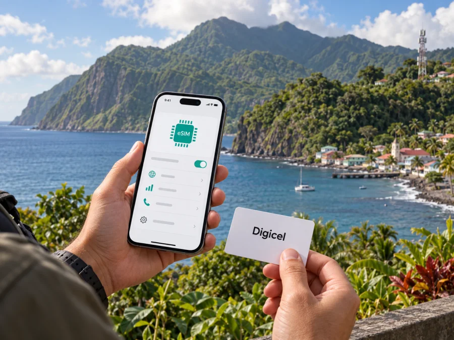 eSIM da Digicel na Domínica: o que verificar