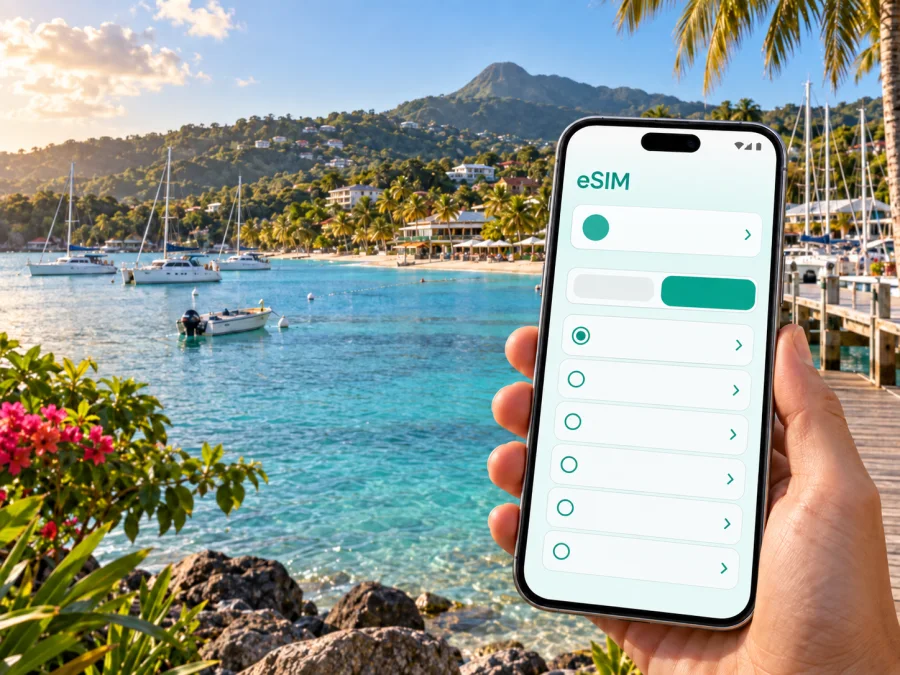 Les Trois-Ilets: eSIM e internet móvel na Martinica