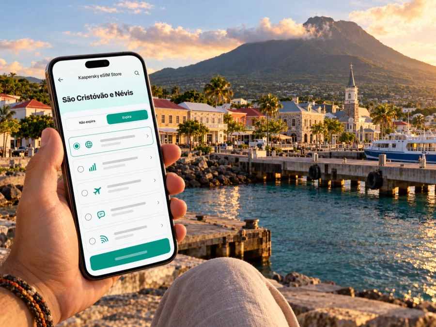 eSIM em Charlestown: internet móvel em Nevis