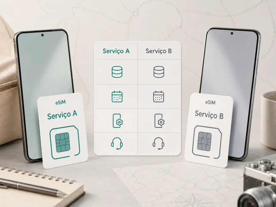 Kaspersky eSIM Store vs Saily: comparação de eSIM