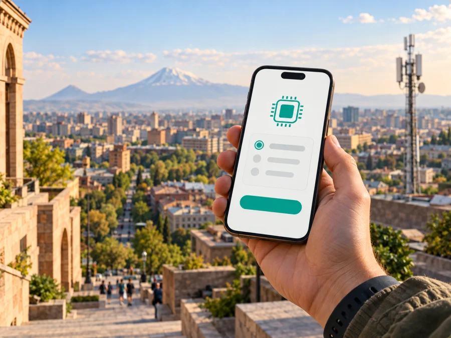 Team eSIM na Armênia: ativação e viagem