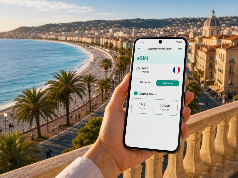 eSIM em Nice: internet móvel para viagem