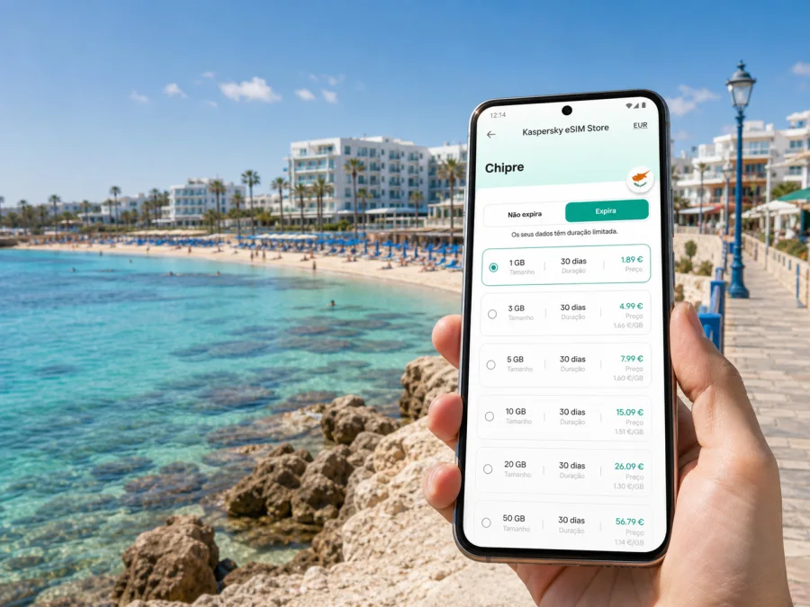 Protaras eSIM: internet móvel em Chipre