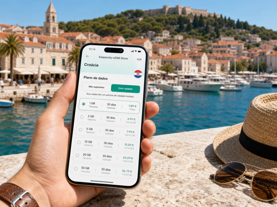 eSIM em Hvar: internet móvel na Croácia