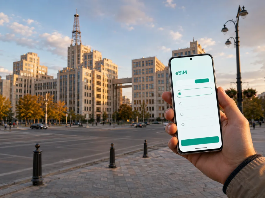 Kharkiv com eSIM: internet móvel na Ucrânia