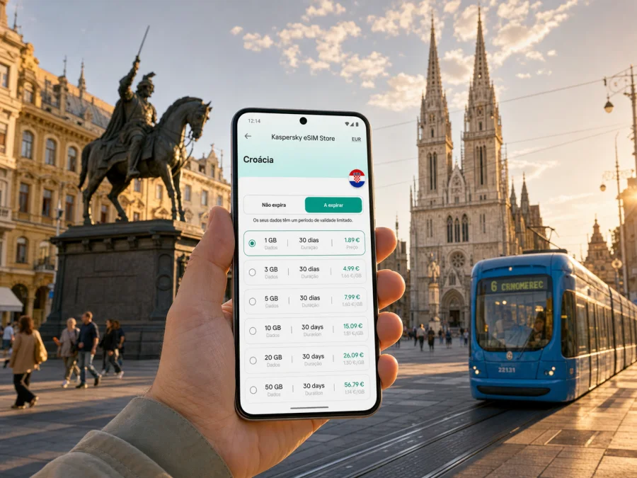 Zagreb eSIM: internet móvel na viagem