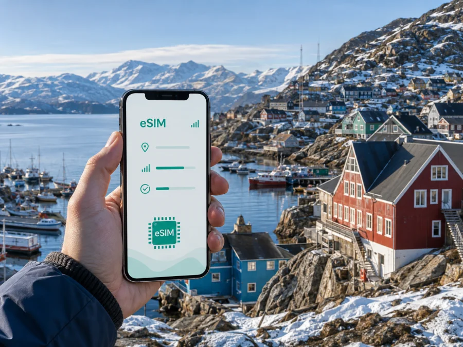 eSIM para Sisimiut: internet móvel na Groenlândia