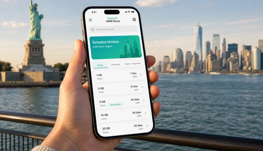 eSIM Estados Unidos: internet móvel em viagem