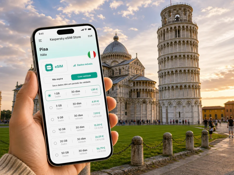 eSIM em Pisa: internet móvel para viagem