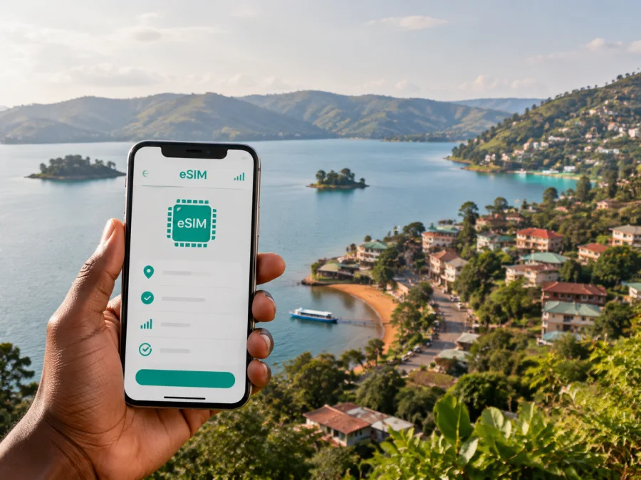 eSIM em Karongi: internet móvel em Ruanda