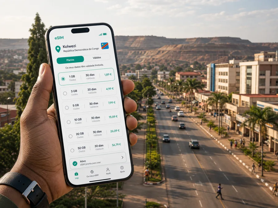 eSIM em Kolwezi: internet móvel para viagem