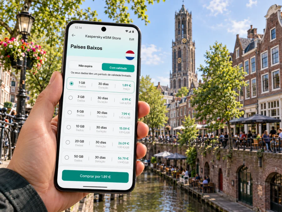 eSIM em Utrecht: internet móvel nos Países Baixos