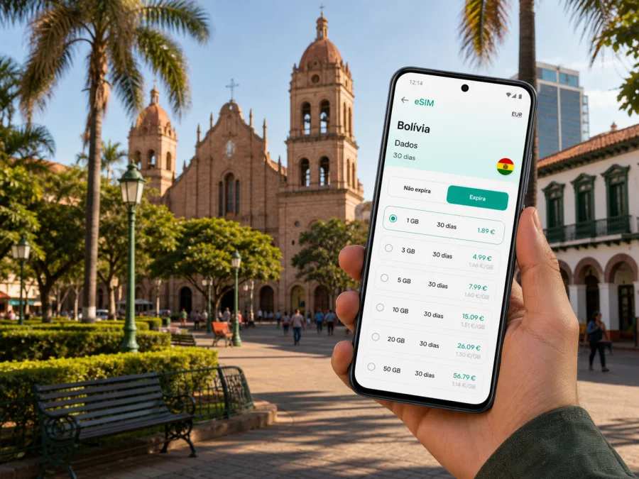 eSIM em Santa Cruz de la Sierra: internet móvel