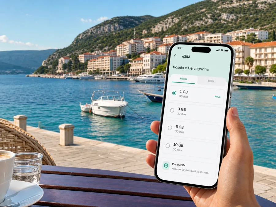 eSIM em Neum: internet móvel para viagem